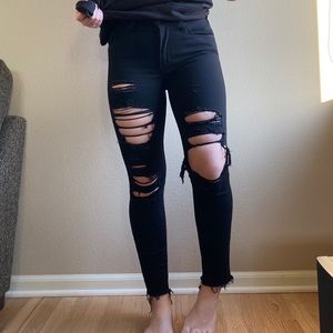 Levi’s Black Ripped Skinny Jeans